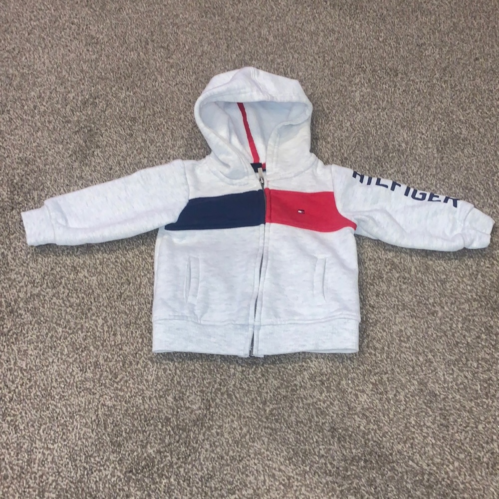 Tommy Hilfiger baby boy zip up hoodie size 12 months